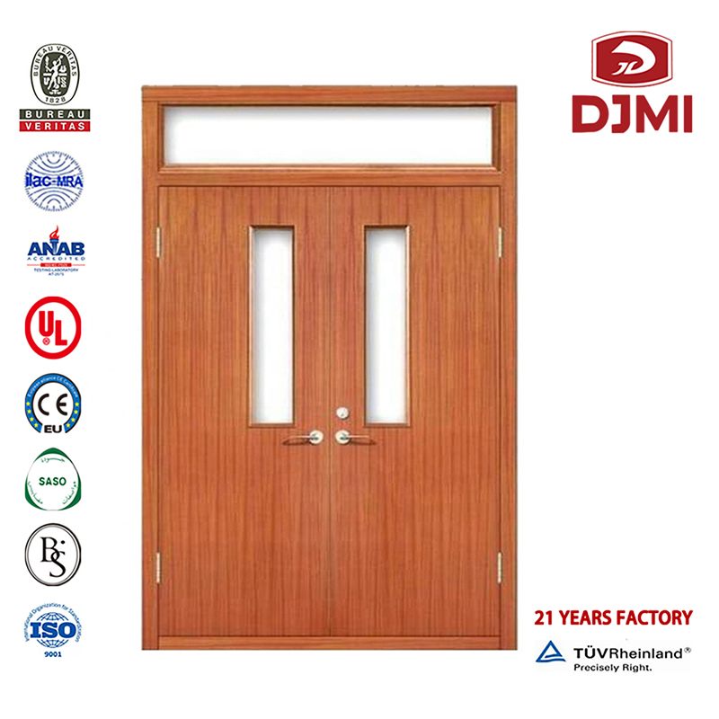 โรงงานจีน Mdf Flush Proof ประตูเชิงพาณิชย์ประตูกันไฟภายในห้องประชุมราคาถูกประตูไม้คู่ประตูที่ได้รับการจัดอันดับสำหรับการสร้างผู้ผลิตไม้ที่กำหนดเอง 2 ชั่วโมงประตูกันไฟ